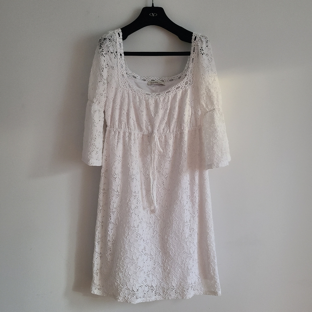 Laundry by Design White Lace Dress Size Small